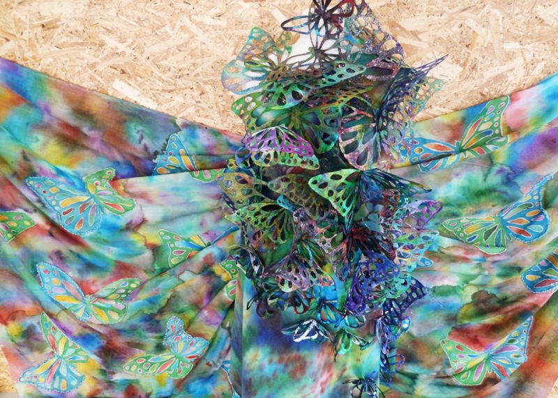 Lucy Jamerson- ALevel Fine Art- Batik Print Paper Fashion- Grade A